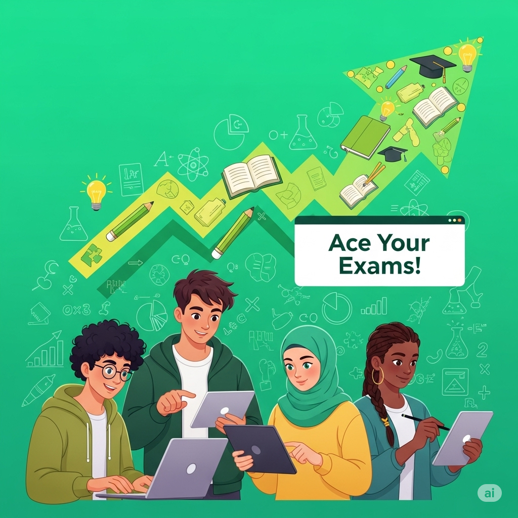 ExamVaults mobile app interface showing UTME and WAEC question practice